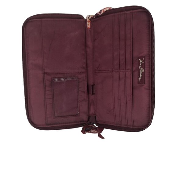 Vera Bradley Retired Burgundy Medallion Wallet Wristlet - Picture 5 of 5